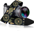 Art Tribute Camera Strap - Shoulder, Crossbody & Neck Camera Strap for Photographers, Fits All Cameras, Canon Nikon Sony Fujifilm, Padded Strap W/Quick Release, Embroidered Cotton & Leather Ends by ArtTribute