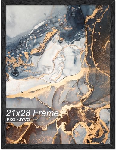 Fxojyvo 21x28 Picture Frame Black Engineered Wood Wall Hanging by Fxojyvo
