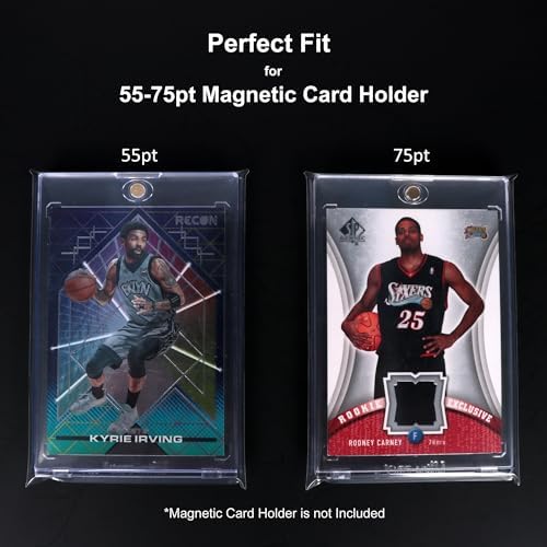 Resealable Sleeves for 55-75PT Magnetic Card Holders, Exact Fit Team Bags for 55-75PT Magnetic Card Holders (400 Pack) - Image 3