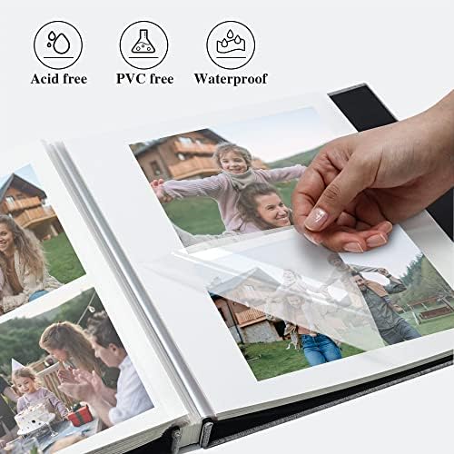Vienrose Large Self Adhesive Photo Album with Window 11x10.6 40 Pages Black - Image 4