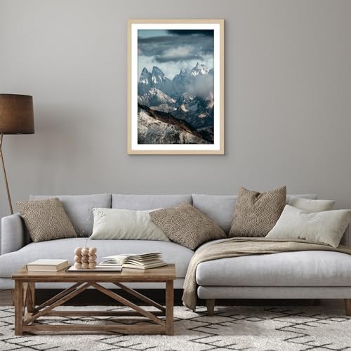 Americanflat 28x40 Poster Frame - Matted to 24x36 - Natural Oak - Image 4