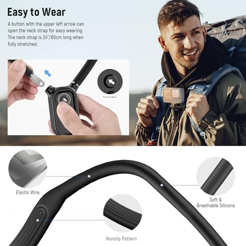 NEEWER Magnetic Neck Mount Compatible with GoPro DJI Insta360 iPhone, GP15 - Image 3