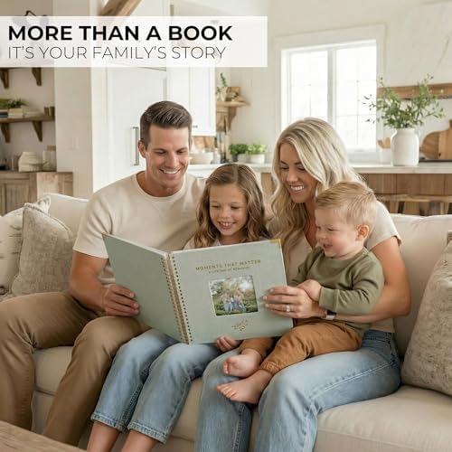 Beautiful Linen Scrapbook Photo Album 10"x10" - 40-Page Blank Guest Book - Image 4