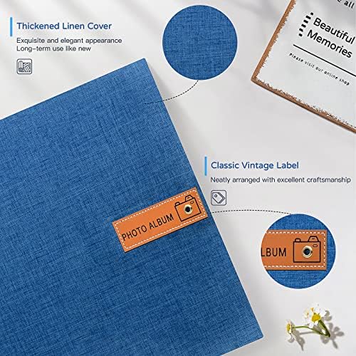 Popotop Large Photo Album Self Adhesive 4x6 5x7 8x10 Scrapbook Album DIY Picture Book,Gifts for Mom,Family Baby and Wedding,with Metal Pen and Plastic Board - Image 3
