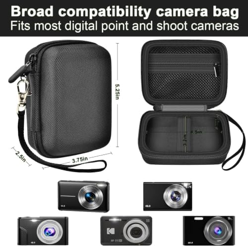 ALKOO Digital Camera Case for CAMKORY, Camera Pouch for KODAK Pixpro -Black - Image 3