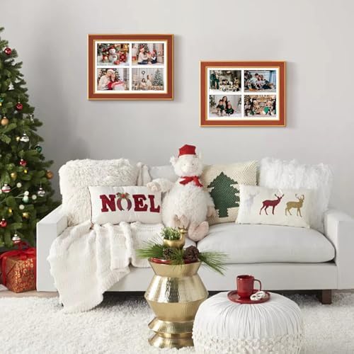 Suede 11x15 Picture Frame Display 4 Opening 5x7 Picture Frames Collage Wall Decor with Mat,Multi Photo Frame for Plexiglass,Wall Decor,1Pack,Brown - Image 7