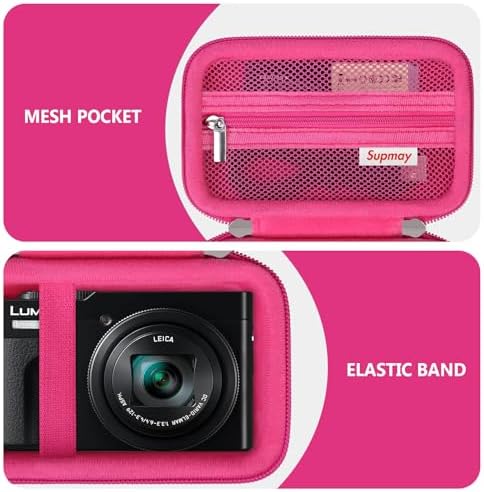 Camera Case for Panasonic LUMIX ZS99 / ZS300 Digital Camera, Rosered - Image 4