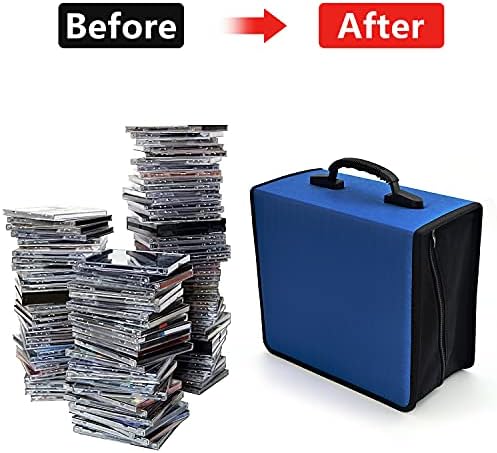 alavisxf xx CD Case, 432 Capacity Nylon Heavy Duty Organizer Wallet for Car - Image 3
