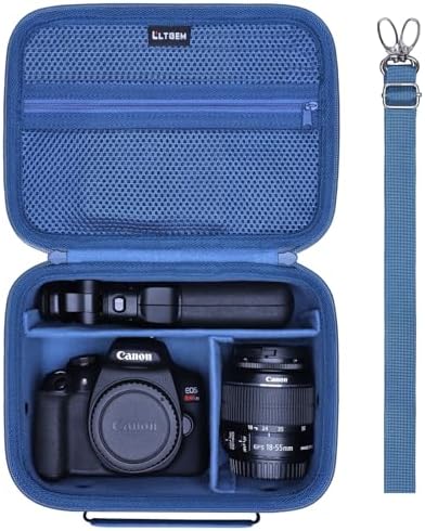 Small Camera Case Bag for Canon EOS Rebel T7/R50//R100 DSLR Camera Blue by LTGEM