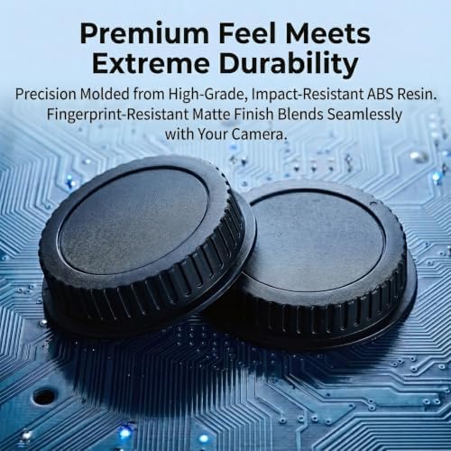 10-in-1Camera Body Cap and Rear Lens Cap Set for Canon EF EF-S Mount DSLR - Back Lens Shields with 2-Pack Hot Shoe Bubble Level Covers for EOS 5D IV 80D Rebel T7 T6 (EF/EF-S Mount) - Image 5
