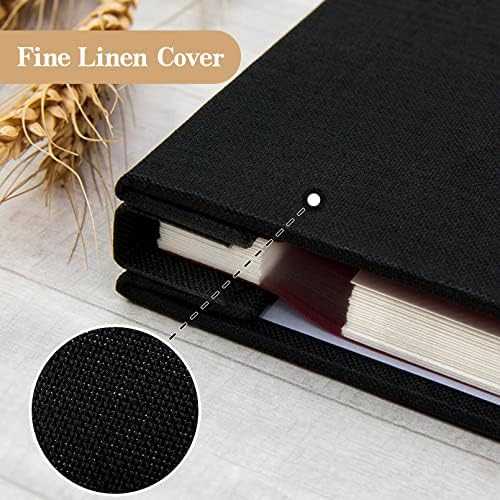 potricher Large Self Adhesive Photo Album 40 Pages, Linen cover, Black - Image 5