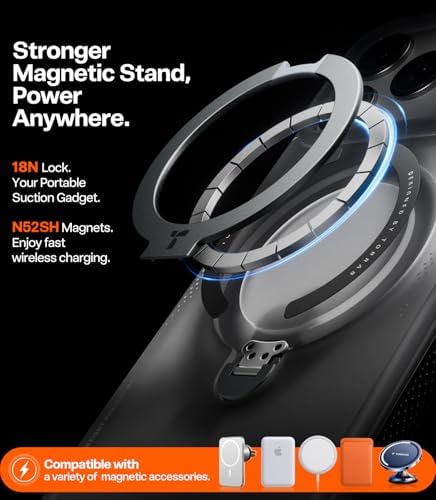 TORRAS Ostand Q3 Air for iPhone 16 Pro Max Case with Stand, Shockproof - Image 5