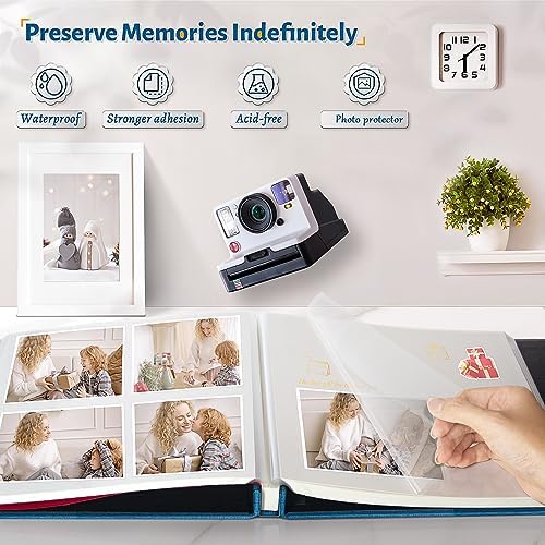 Artfeel Photo Album Self Adhesive Scrapbook,Large Photo Book for 4x6,5x7,8x10 Pictures,DIY Album for Baby Wedding Family Travel Birthday,with Metallic Pen and Scraper - Image 2