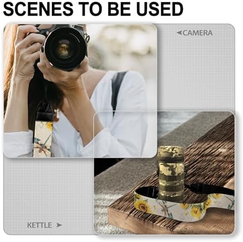 GLENLCWE Camera Strap, Camera Strap for Photographers Neck Strap Replacement Fit Most Cameras - Image 4