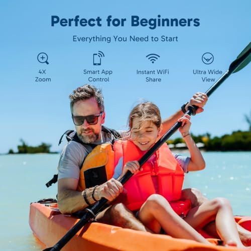 AKASO EK7000 4K30FPS 20MP WiFi Action Camera with EIS Ultra HD 131FT Waterproof Underwater Camera Remote Control 4X Zoom Support External Microphone Blue - Image 6