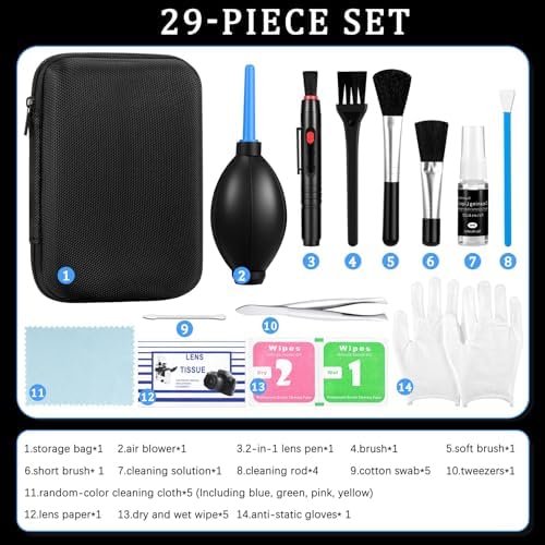 Camera Cleaning Kit for DSLR & Mirrorless Cameras - Camera Accessories Lens, Sensor & Camera Lens Cleaning Kit, Perfect Photographer Gifts, Accessories Sensor Cleaning kit - Image 2