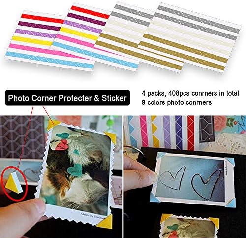 Photo Album DIY Scrapbook, 10x10 inch 50 Pages Vintage Leather Cover Three-Ring Binder Family Picture Booth Albums with 408pcs Self Adhesive Photos Corners for Memory Keep, Tree (Jasper Green) - Image 6