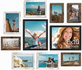 Vittanly 10 Pack Gallery Wall Frame Set, Black, Brown, Distressed White by Vittanly