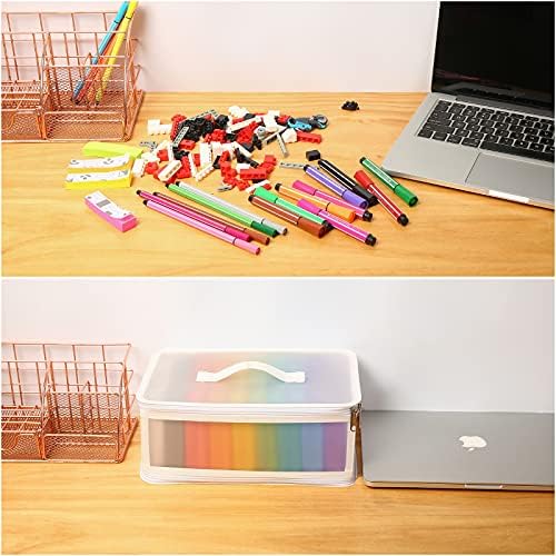 Gbivbe Photo Storage Bag 4x6, 10 Inner Large Photo Storage Box Photo Cases Store up to 1000 Photos, Photo Organizer Cards Craft Keeper with Handle for Photo Puzzles Cards Seed Packets, 5 Colors - Image 7