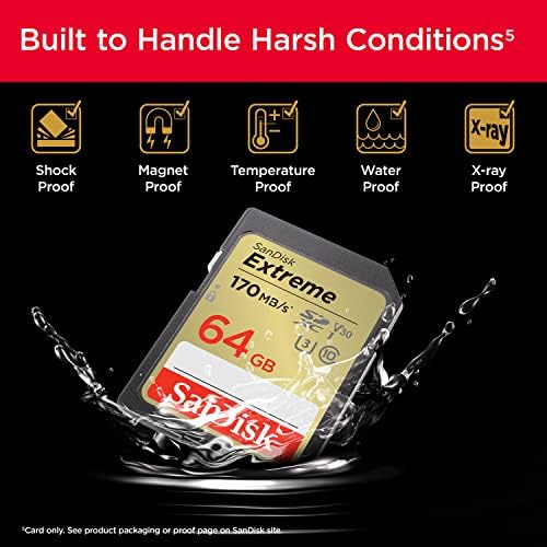 SANDISK 64GB Extreme SDXC UHS-I Memory Card - C10, U3, V30, 4K, UHD, SD Card - SDSDXV2-064G-GNCIN - Image 5