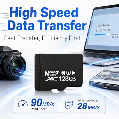 5-Pack 128GB Micro SD Card for Dashcam & Security Cam U3 V30 A1 - Image 4