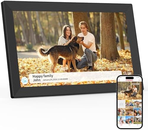 Digital Photo Frame,15.6 Inch Frameo Digital Picture Frame, 1920x1080 IPS LCD Touch Screen,Auto-Rotate,32GB, Supports SD Cards,Share Happy Moments Instantly via Frameo App from Anywhere by NETTIPS