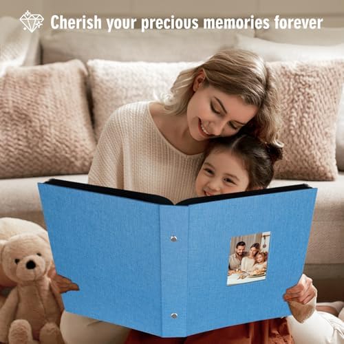 Artmag Fabric Photo Album 4x6 400 Large Capacity for Family Wedding Anniversary Linen Album Holds 400 Vertical Photos (400 Pockets, Teal) - Image 5