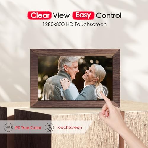 Frameo 10.1" Digital Picture Frame WiFi 32GB, Birthday Gifts for Mom, Women - Image 4