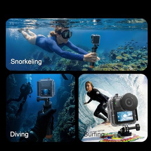 Water Proof Protective Camera Case, 60M/196Ft Underwater Housing Shell Protective Cage, Including Surfing, Skiing, Rainy Day Photography Without Compromising Portability - Image 4