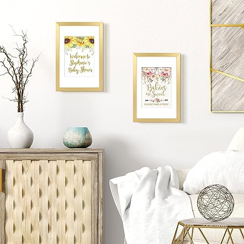 upsimples 8x12 Picture Frame, Gallery Wall Frames Set of 5, Gold - Image 2