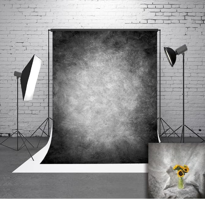 6.5x10ft Abstract Black Gray Portrait Photography Backdrops Photo Studio Prop Background for Children Adult - Image 2