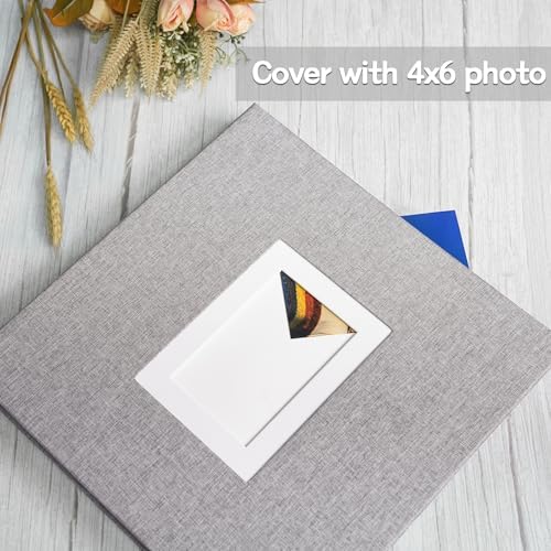 Vienrose Self Adhesive Photo Album 40 Pages for Wedding, Baby Growth, Grey - Image 2