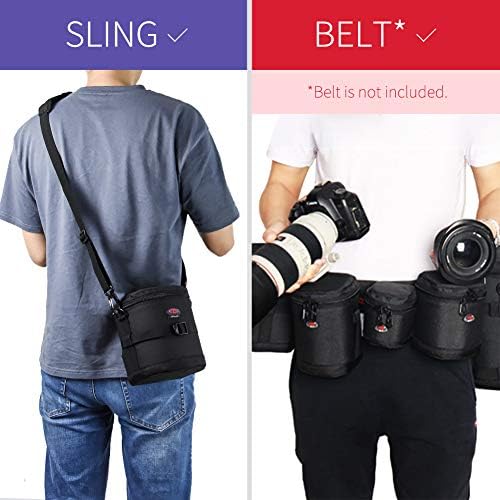 DSLR Camera Lens Case Pouch Bag for Lenses up to 4.72" x 5.91" - Image 6