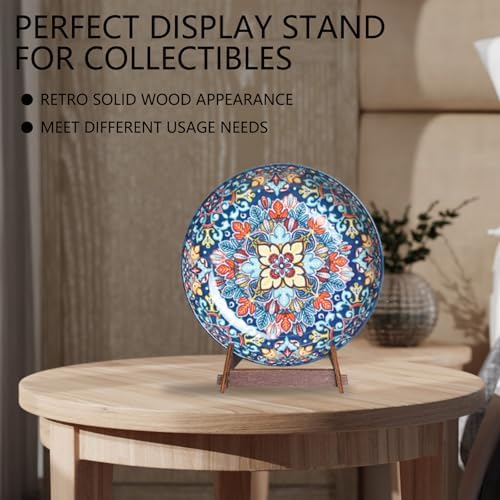 13 Inch Wooden Plate Display Stand, Decorative Picture Frame Stand, 2 Pack - Image 6