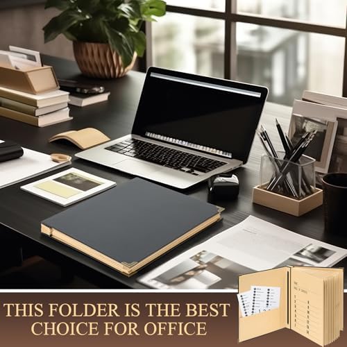 Marspark Important Document Organizer with Elastic Closure,Black - Image 6