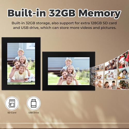 FRAMEO 10.1 Inch Smart WiFi Digital Photo Frame, Black - Image 5