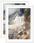 12x16 Frame Set of 2 for Diamond Art Painting 30x40cm Engineered Wood White by Fxojyvo