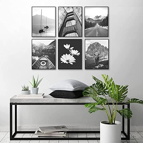 Americanflat Front Loading 8.5x11 Picture Frame with Shatter-Resistant Glass - Set of 6 - Metropolitan Collection - Photo Frame for Tabletop and Wall Display - Black - Image 6