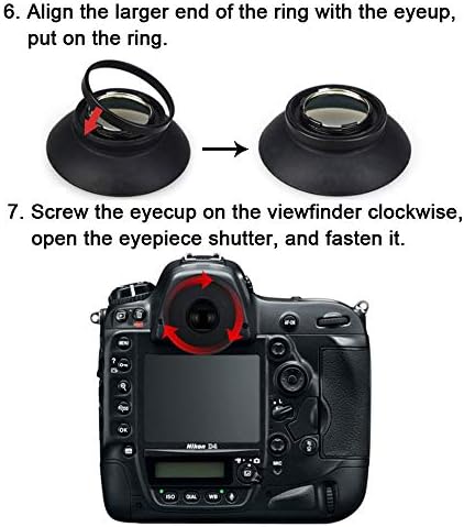 DK-19 Eyecup Eyepiece Viewfinder for Nikon D810 D810A D800 D800E D700 F6 D5 Camera (2 Pack) - Image 7