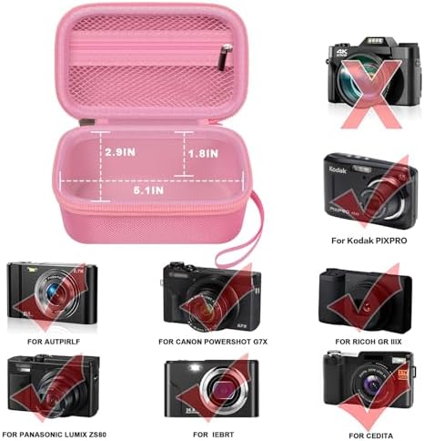 Digital Camera Case for Travel & Cruises, Case Only, Pink - Image 2