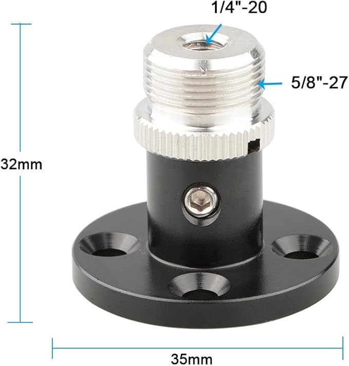 CAMVATE Microphone Table Mount with 5/8"-27 Thread - 1193 (Pack of 4) - Image 2