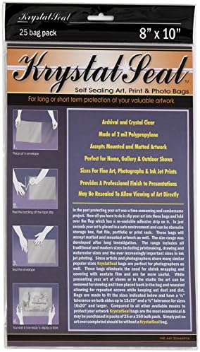 Creative Mark Krystal Seal ATC Art and Photo Bags - Archival Polyethylene Sealing Bags for Paintings, Artwork and Photo Storage - 8 x 10"- Pack of 25 - Image 6