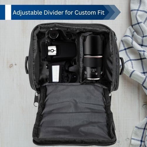 eCostConnection Small Padded Camera Bag with Shoulder Strap – Compact DSLR & Mirrorless Camera Carrying Case, Lightweight Protective Crossbody Case - Image 3