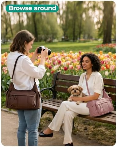 BAGSMART 2 in 1 Puffy Camera Bag for Photographer Everyday Shoulder Bag - Image 6