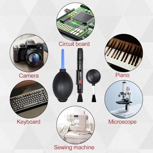 Dust Cleaner Kit Strong Cleaning Air Blower Soft Brush Blower Lens Cleaning Pen for Camera Lens CCD LCD Screens Microscopes Telescope Keyboards Guitars and Succulents Environmentally Silicone - Image 4