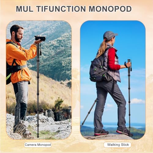 Koolehaoda 69" Camera Monopod Carbon Fiber Photography Monopod, 6 Section - Image 6