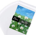 25 Pack Acid Free Crystal Sealed Clear Bags for 9x12 Art Prints, Photos by FallinginArt