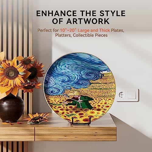 IPAME 3 Pack10 Inch Large Plate Stands/Holder for Display, Metal Small Easels Picture Stand for Book, Platter, Plaque, Photo Frame, Table top Art - Image 5