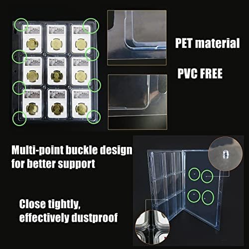 MUDOR Coin Slab Binder with 2 Sheets Coin Slab Sleeves for PCGS NGC - Image 4