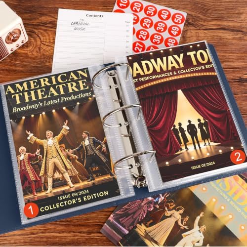 HAUTOCO Show-Bill Binder with 36 Sleeves for 8.5" x 5.5" Broadway Programs - Image 5
